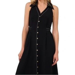 CeCe Sleeveless Button-Down Midi Dress NWT size 8